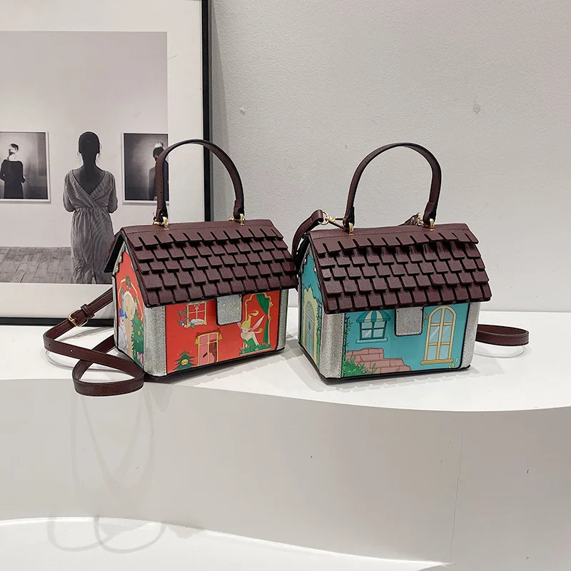 

Creative House Box Bags for Women Handbags Harajuku Party Evening Bags Clutch Funny Purses for Women Shoulder Crossbody Bag