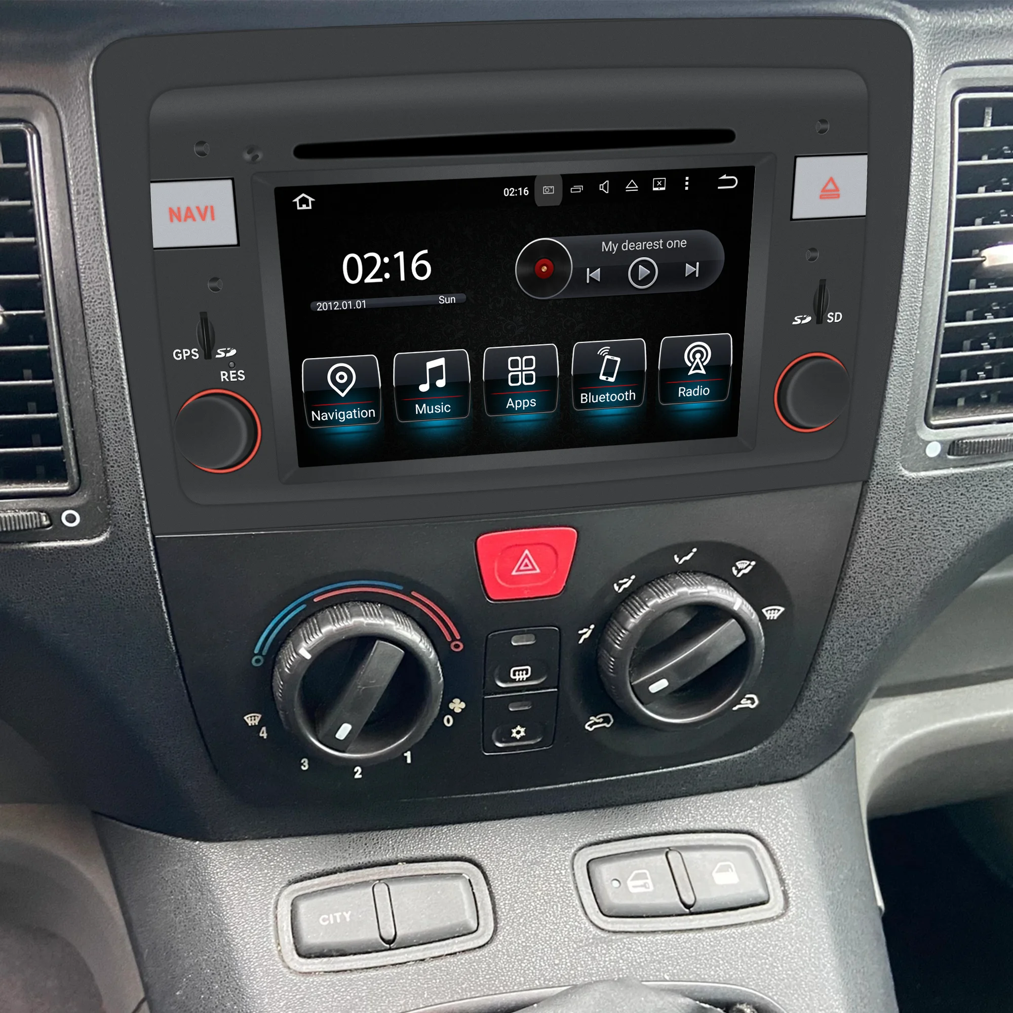 Hualingan  For Fiat Idea For Lancia Musa Radio Android Head 6.2 Inch Touch Screen Car Stereo Upgrade Car GPS Wireless  CarPlay