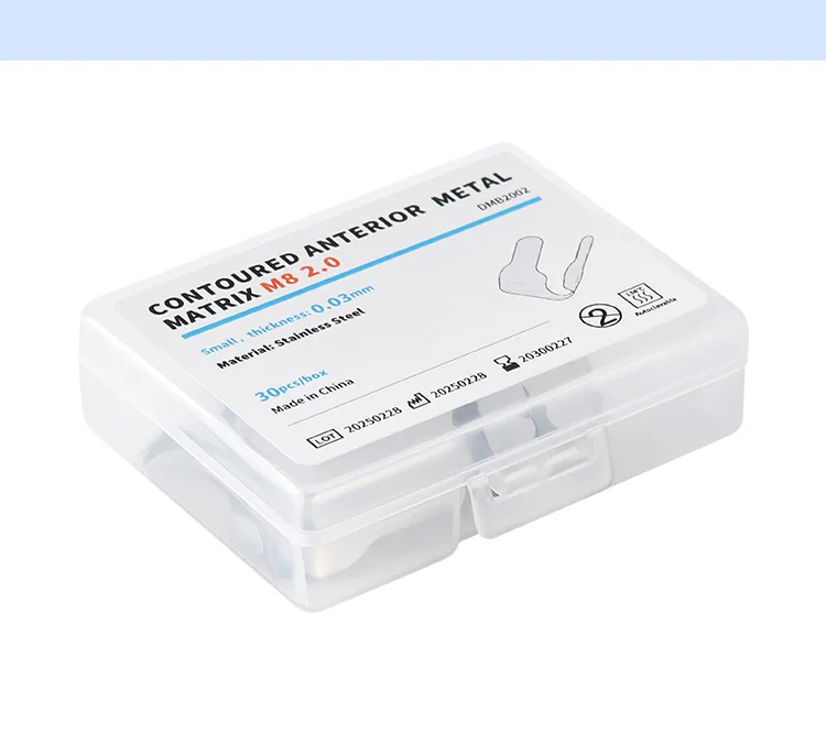 30PCS AZDENT Dental Matrix Konturierte Anterior M8 Metall Matrix Bands Schnitt System Matrizen Zahnmedizin Werkzeuge Materialien – Detail 10