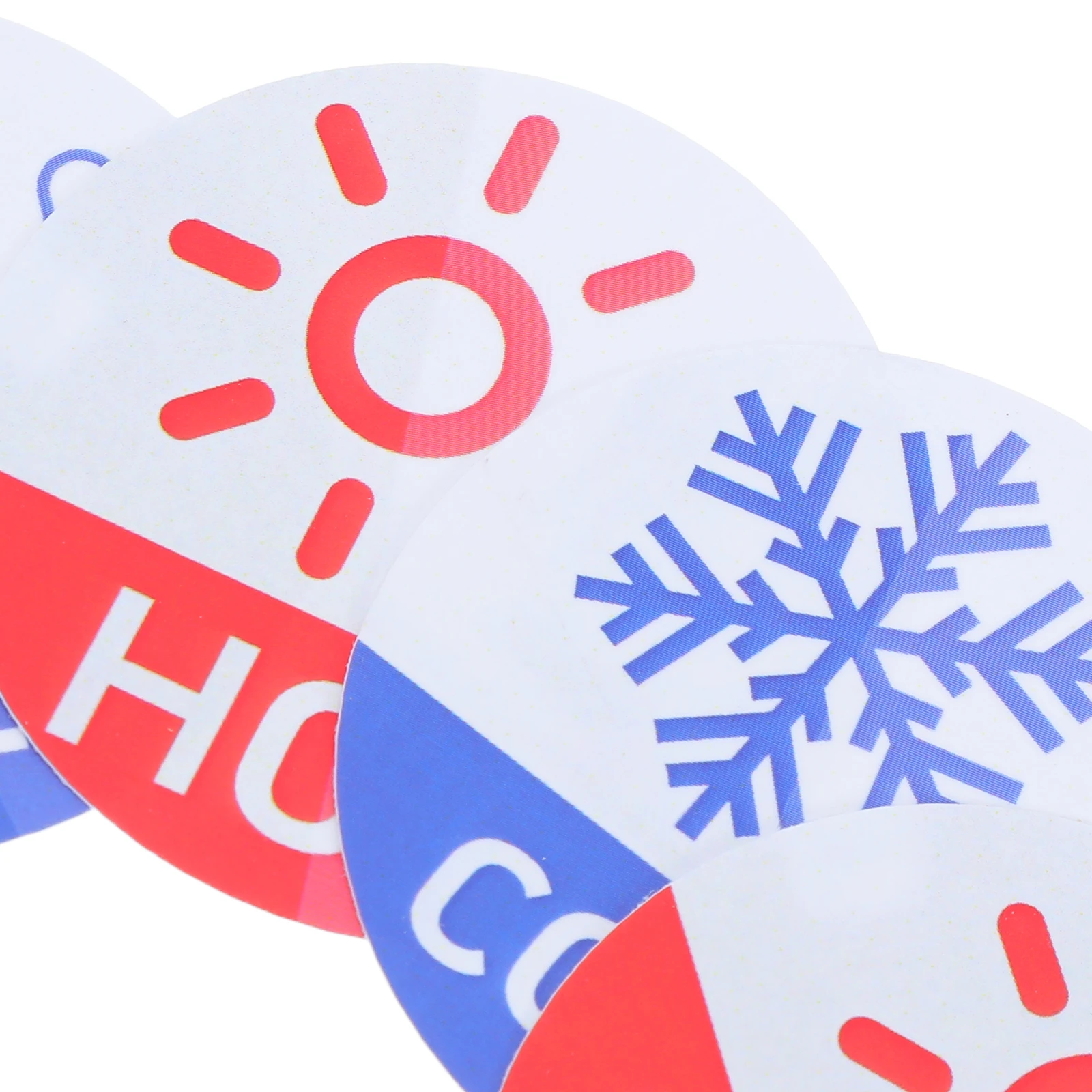 60 ورقة علامة ساخنة وباردة مؤشر الماء البارد الساخن علامات لاصقة ملصقات درجة حرارة الماء للمطبخ الحمام الفندق