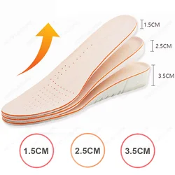 Invisiable Height Increase Insoles for Women Men Heel Lift Yellow Shoes Sole Pad Breathable Shock Absorption Feet Care Cushion