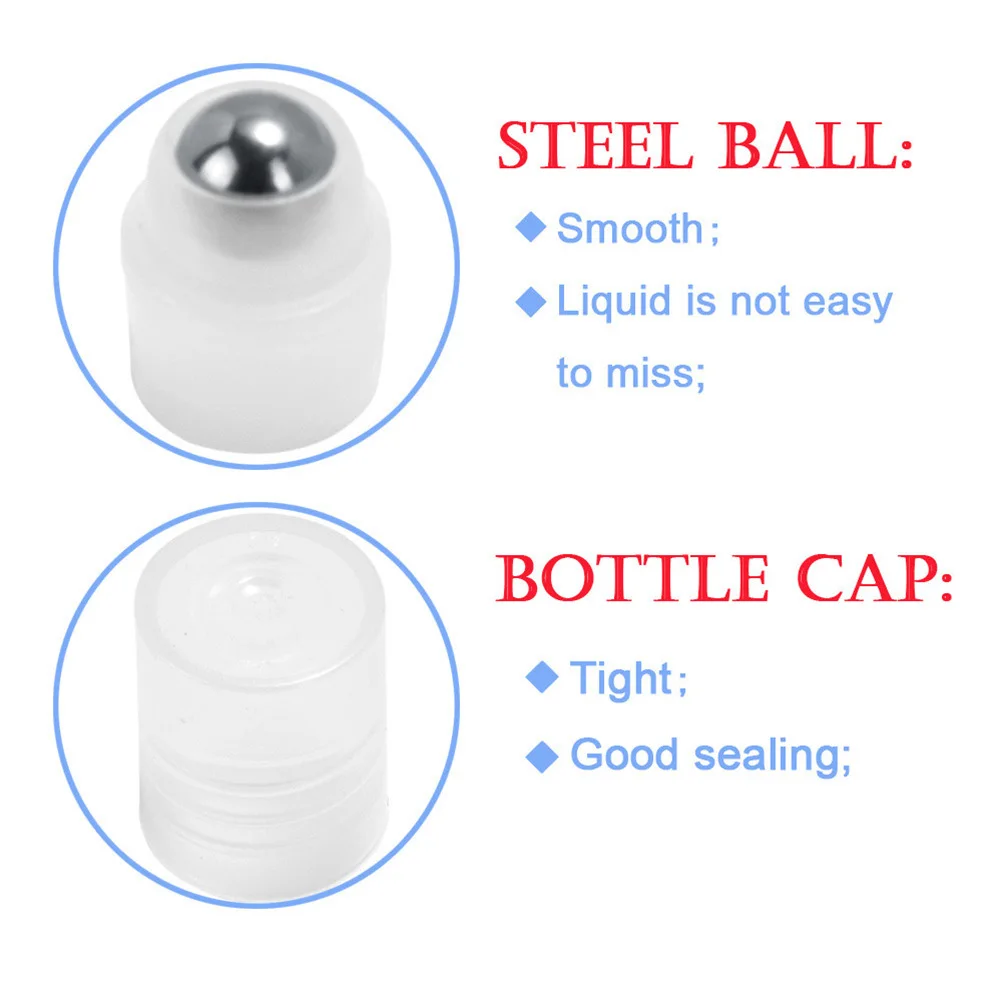 10 قطعة 10 مللي زجاجات الكرة الدوارة إعادة الملء مانعة للتسرب حاويات الزيوت العطرية حجم السفر لتركيب العطور بكرة زيت #3