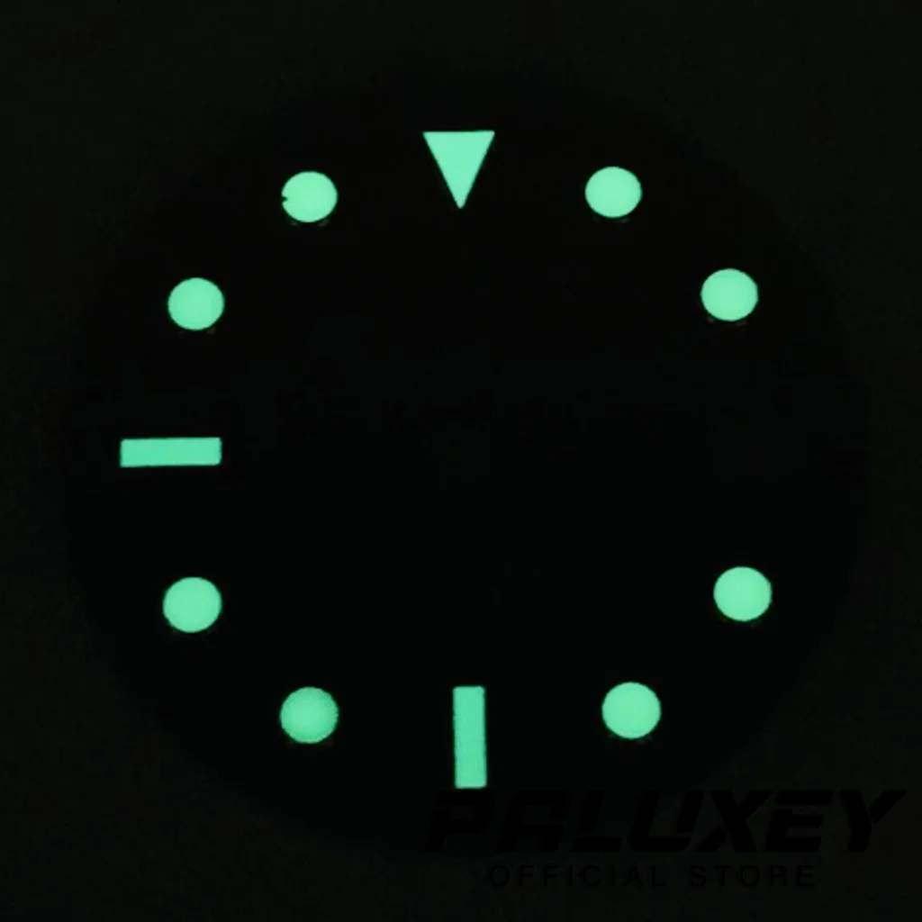 Nh35 29mm Black Yellow Orange Green Watch Dial Green Luminous Watch Faces for NH35 4R35 Movement Replacement Parts