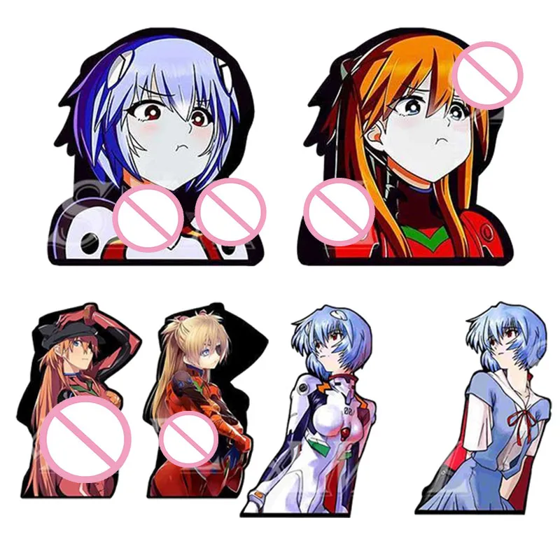 

NEW Kawaii Anime Ayanami Rei Asuka Langley Soryu 3D Transform Stickers DIY collectible cards boy Birthday Christmas gifts