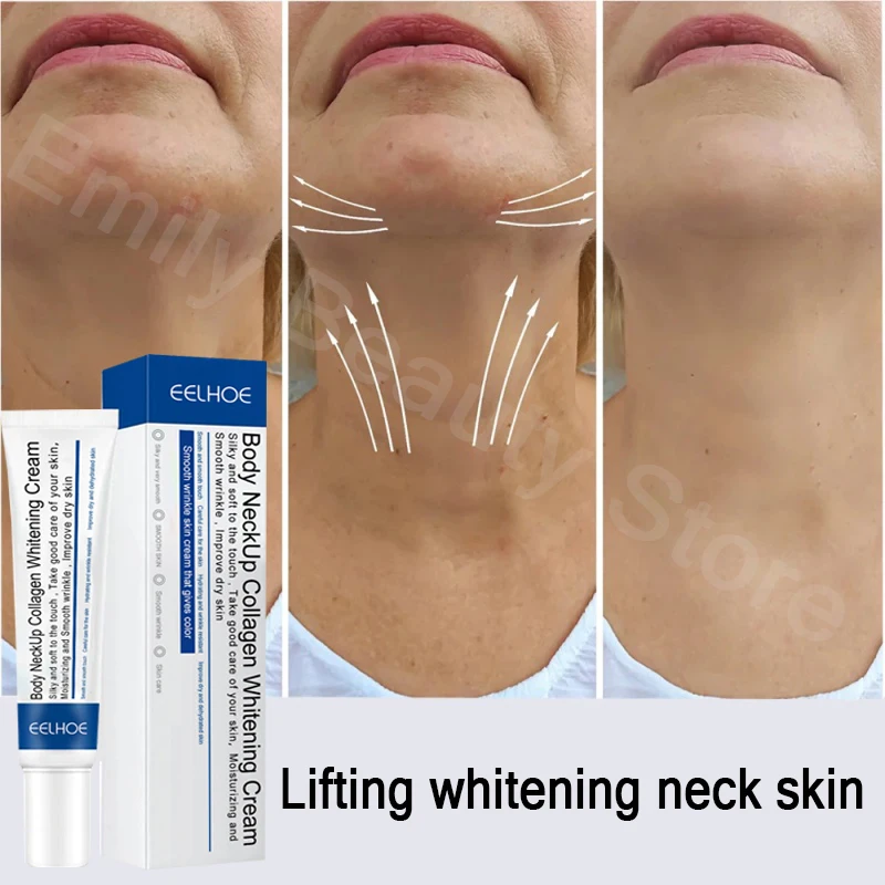 Effektive Kollagen Hals creme Anti-Falten-Hals maske reduziert Doppel kinn feine Linien fest weiß feuchtigkeit spendende koreanische Hautpflege