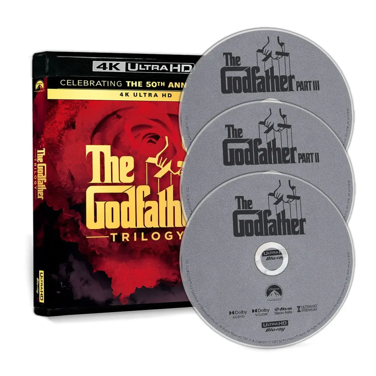 

The Godfather 1-3 Complete 4K UHD BD Movies Blu-ray Disc PS5 Compatible XSX Dolby Vision English Mandarin