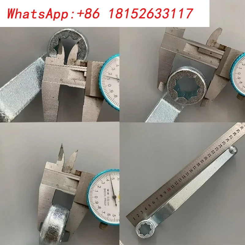 2pcs  High pressure handle SW9/11/12/14/17 forged steel ball valve octagonal flower hole square hole wrench handle MM