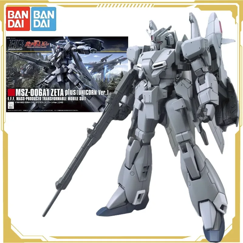 

Bandai Original GUNDAM Anime Figure HGUC 1/144 MSZ-006A1ZETA PIuS Assembly Model Action Figure Toys for Boys Girls Kids Gift