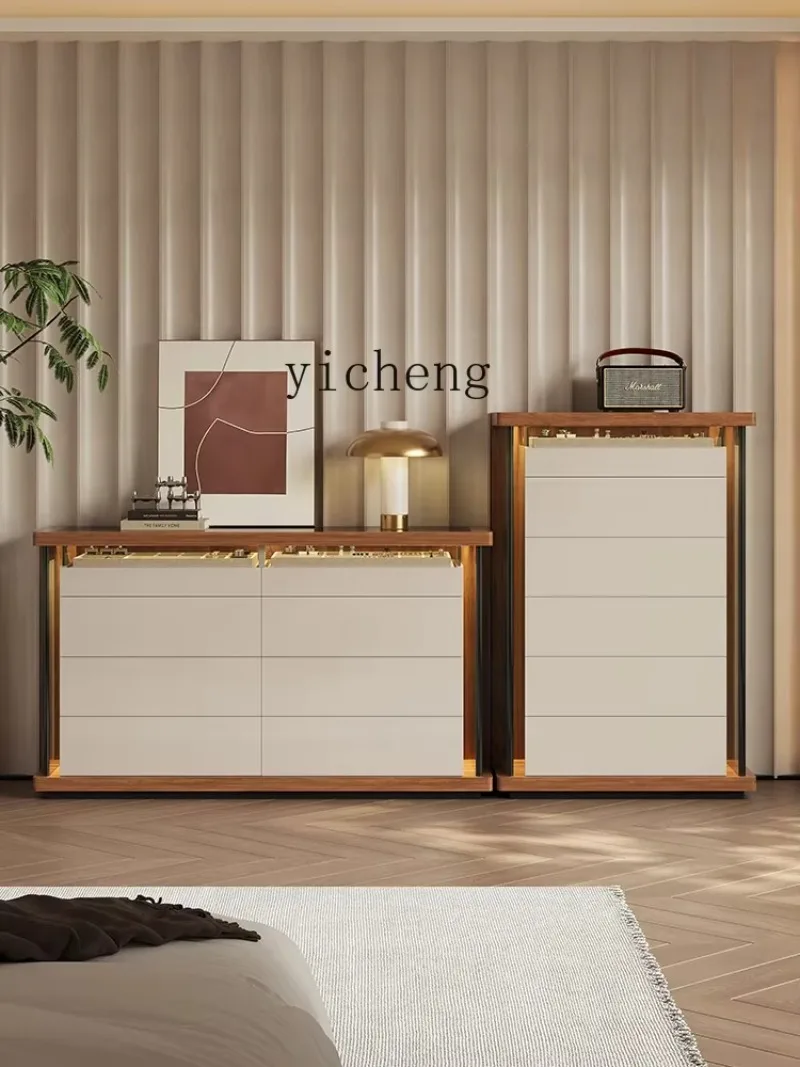 Light Luxury Eight-bucket Cabinet Cloakroom Jewelry Storage Jewelry Six-bucket Bedroom Minimalist Bedside Cabinet