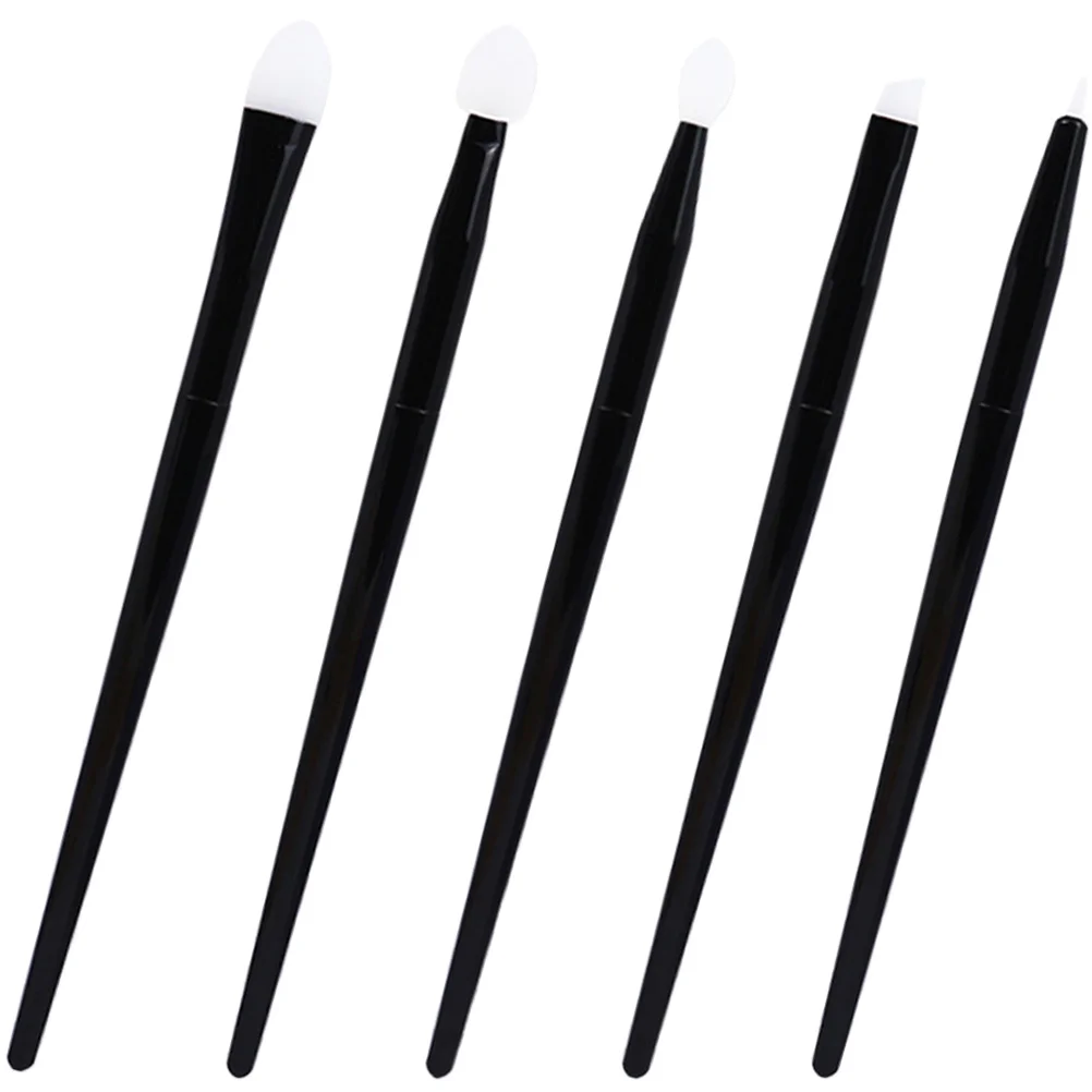 1 Set Of Silicone Makeup Brush Set For Eyeshadow Lipstick Blush Eyebrow Portable Tools Practical Professional Facial