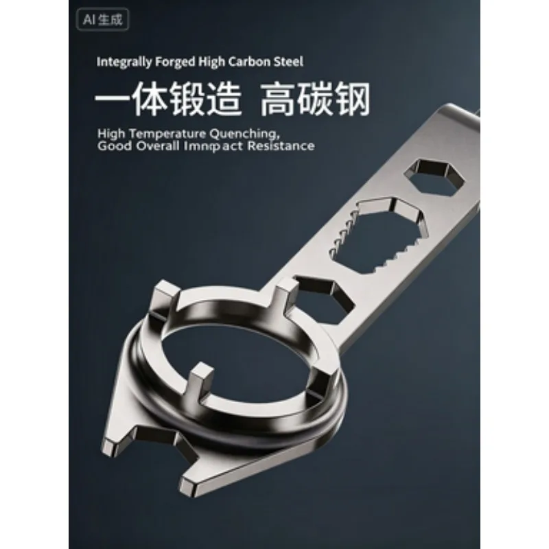 6-in-1 Multi-function Angle Grinder Wrench 65 Steel Heavy Duty Spanner for 100/125 Type Grinder Disc Removal Repair