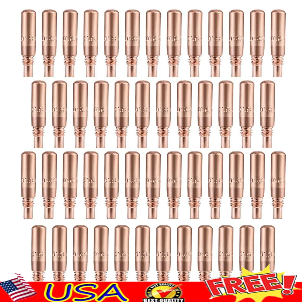 50-PK Copper Welding Contact Tips Miller MDX Series MIG Gun Replaceable & High Performance Contacts 0.035