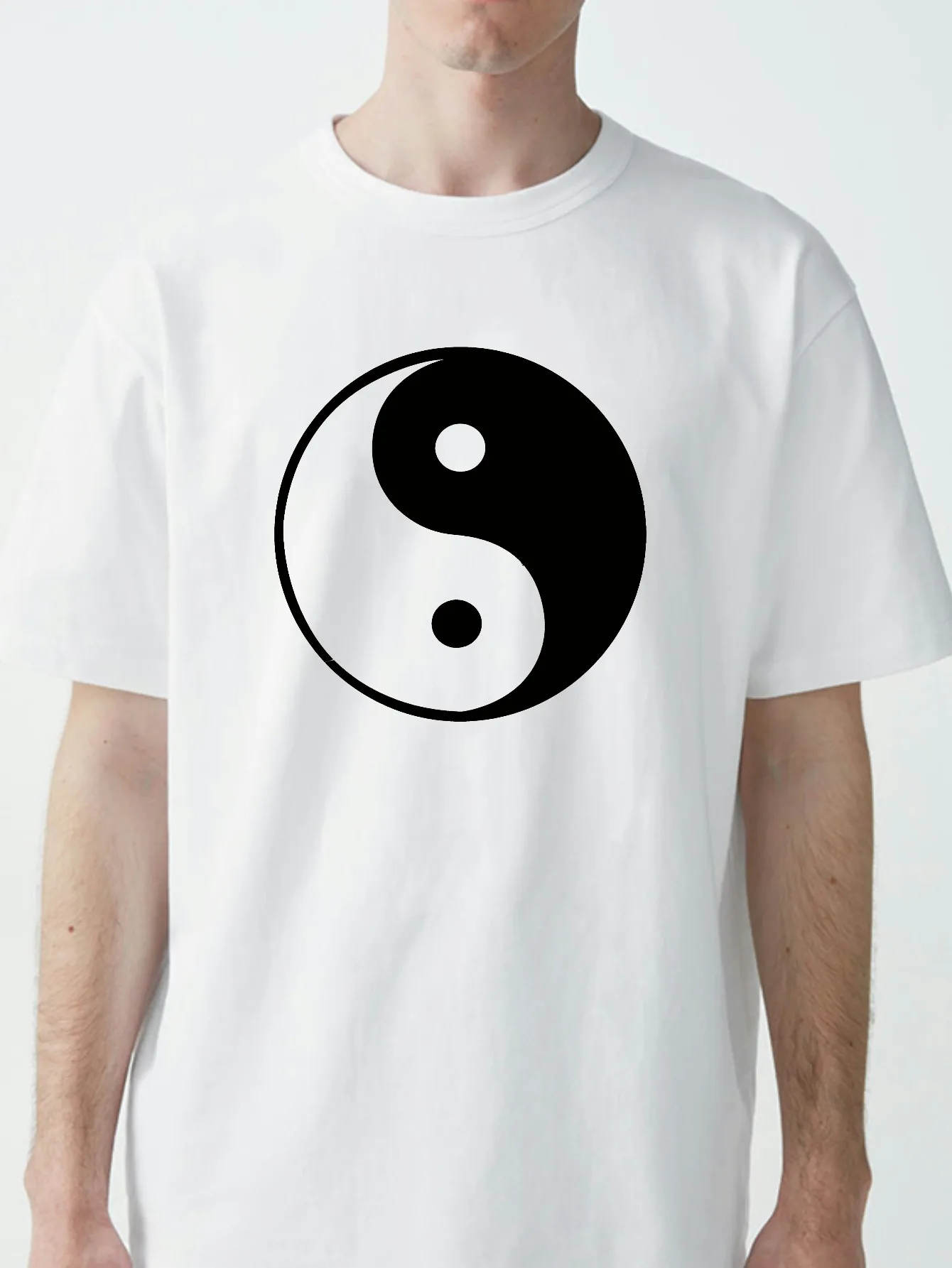 

Yin Yang Tai Chi Graphic print T-Shirt Fashion unisex Round Neck Short Sleeve Tshirt summer casual Breathable Loose top tee