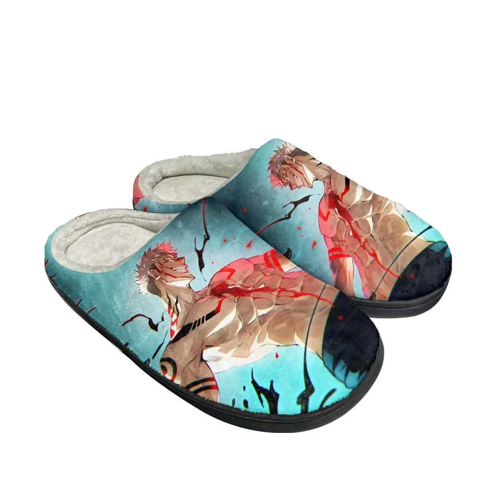 Hot Jujutsu Kaisen Fashion Cotton Custom Slippers Mens Womens Sandals Plush Casual Keep Warm Shoes Thermal Comfortable Slipper