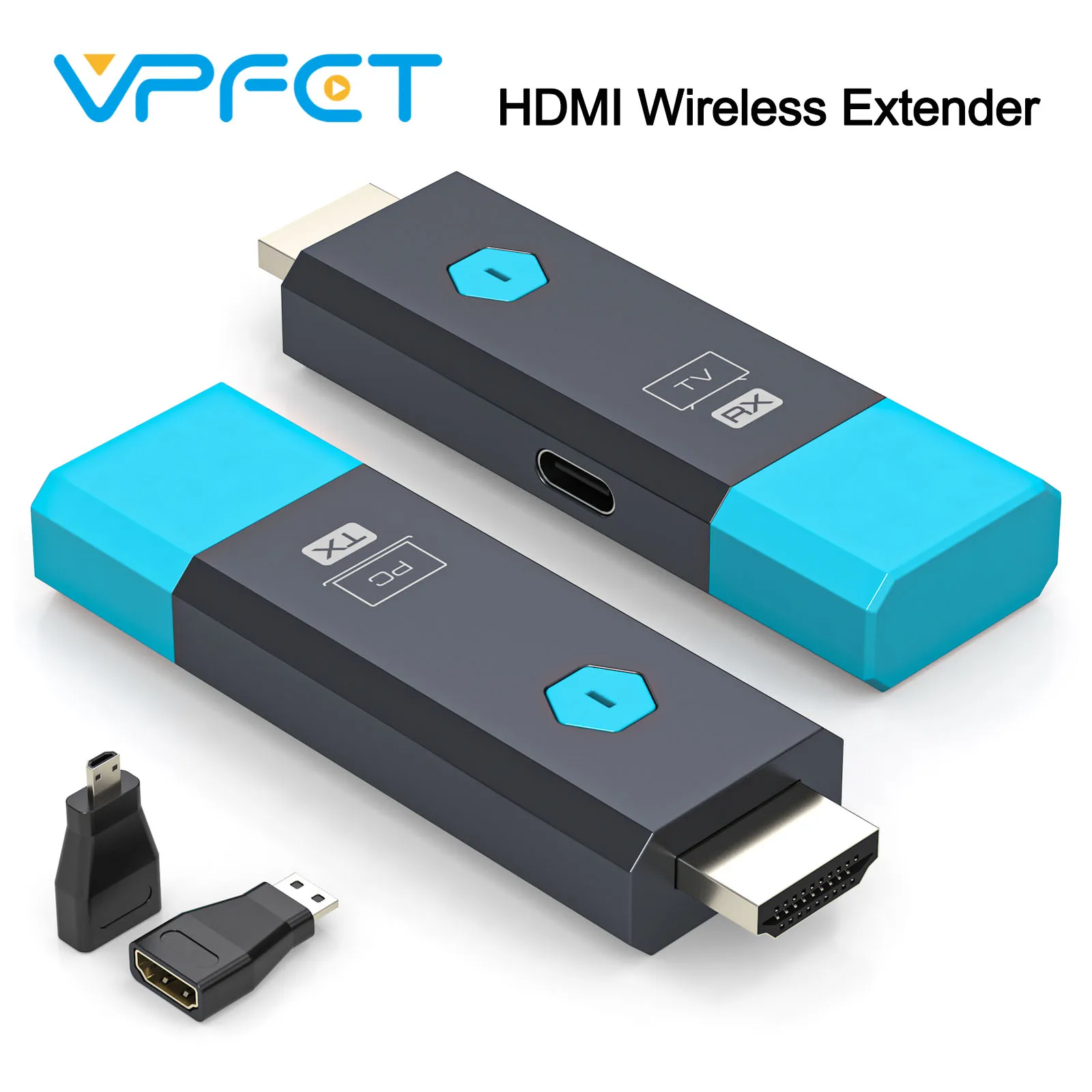 

HDMI Wireless Extender 1080P@60Hz Ultra HD Video Output HDMI Transmitter Receiver 328ft/100m Plug and Play with PC TV Projector