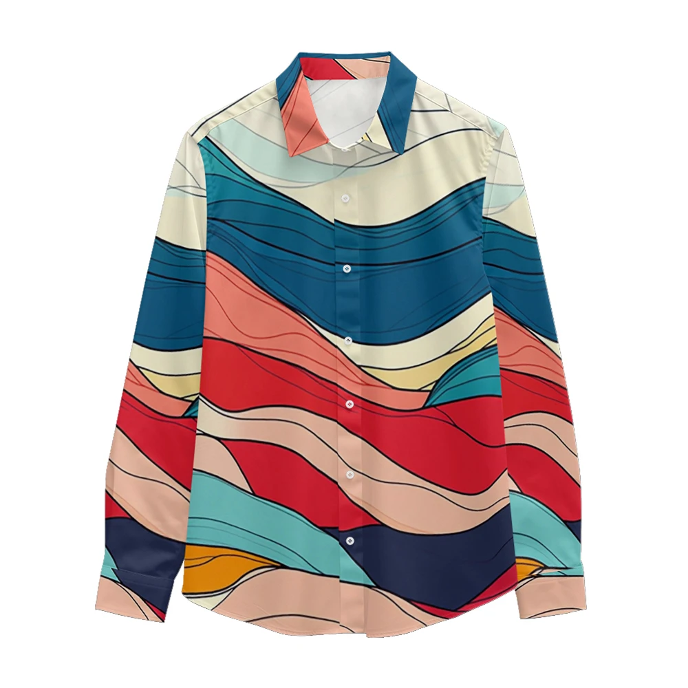 Cartoon wave printed long sleeved shirt, Spring and Autumn new style