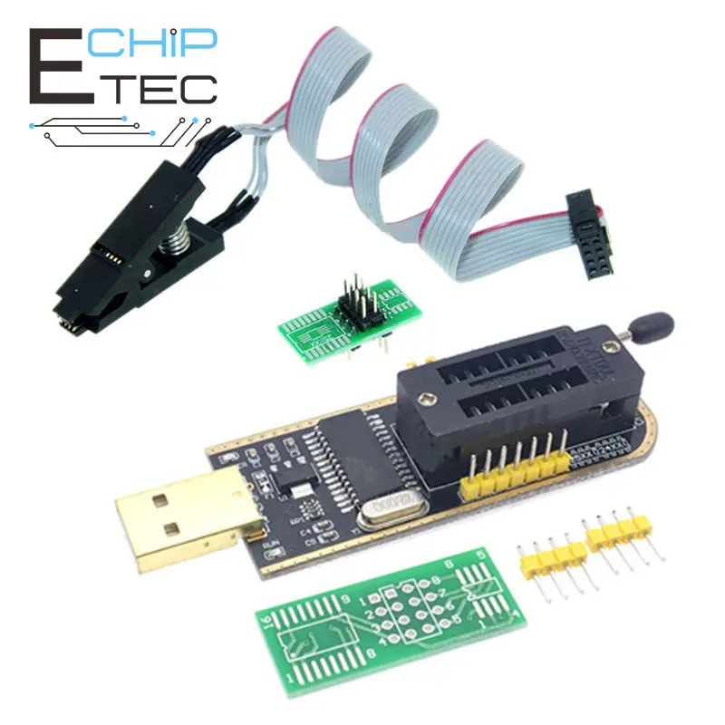 

1PCS EEPROM Flash BIOS USB Programmer Module + SOIC8 SOP8 Test Clip For EEPROM 93CXX / 25CXX / 24CXX