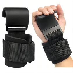 1 Pair Weight Lifting Wrist Hooks Straps, Maximum Grip Support-Deadlift Gloves&Grip Pads Alternative Power Training for Pull Up