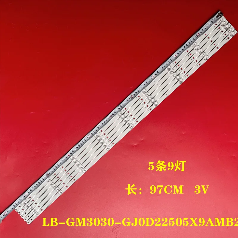 

5Pcs/1Set LED Backlight Strip for Phi1ips 50" TV 50PUS7504 50PUS6704 50PUS6754 LBM500M0901-YK-4(HF) LB-GM3030-GJ0D22505X9AMB2-1