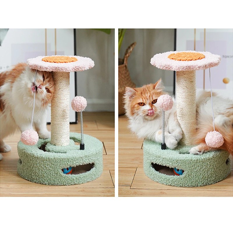 Factory Direct Supply Cat Tree Interactive Toy Small Cat Scratching Post Pet Toy sratcher Climbing Pet Cat Tree