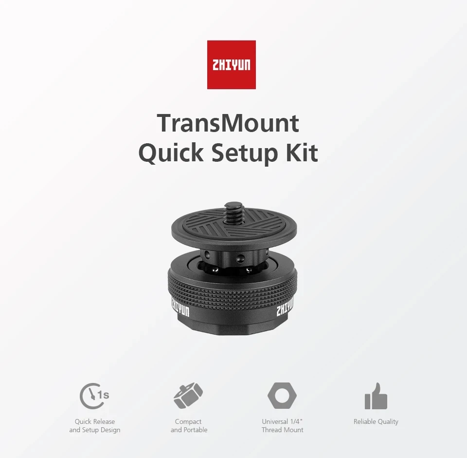 ZHIYUN EX1D03 TransMount Quick Release Setup Kit for Weebill S Gimbal with 1/4 Inch Screw Handheld Gimbal Accessories