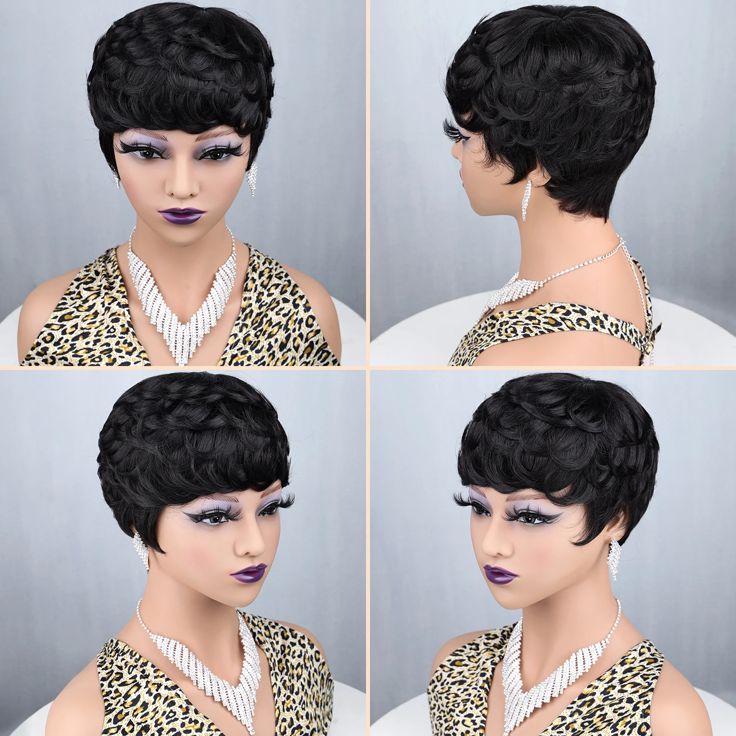 Pixie Cut Wig Human Hair Short Pixie Cut Wigs Human Hair Glueless Pixie Wig Short Layered Brazilian Virgin Human Hair Wigs