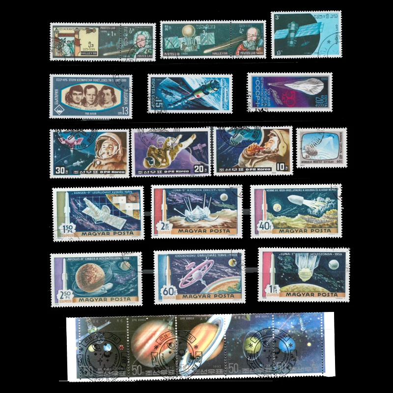 10/50/100/240 Aerospace Space Unused Postage Stamps with post Mark, Good Condition Collection Stamp, No Repeat