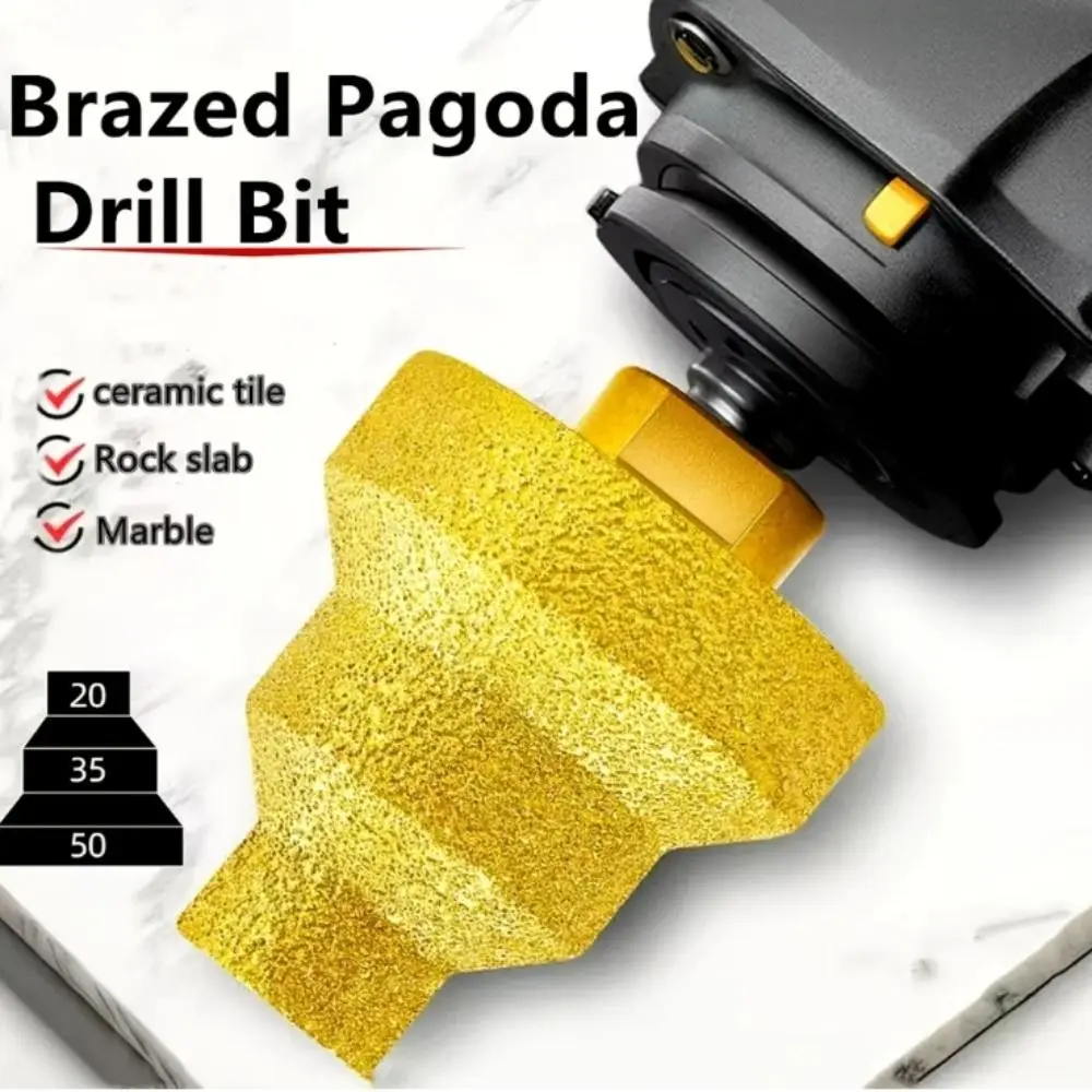 

Multi Size Adamas Chamfer Drill Bit Multi Layer Tapered Cone Angle Grinder Thread Integrated Bit Edge Trimming