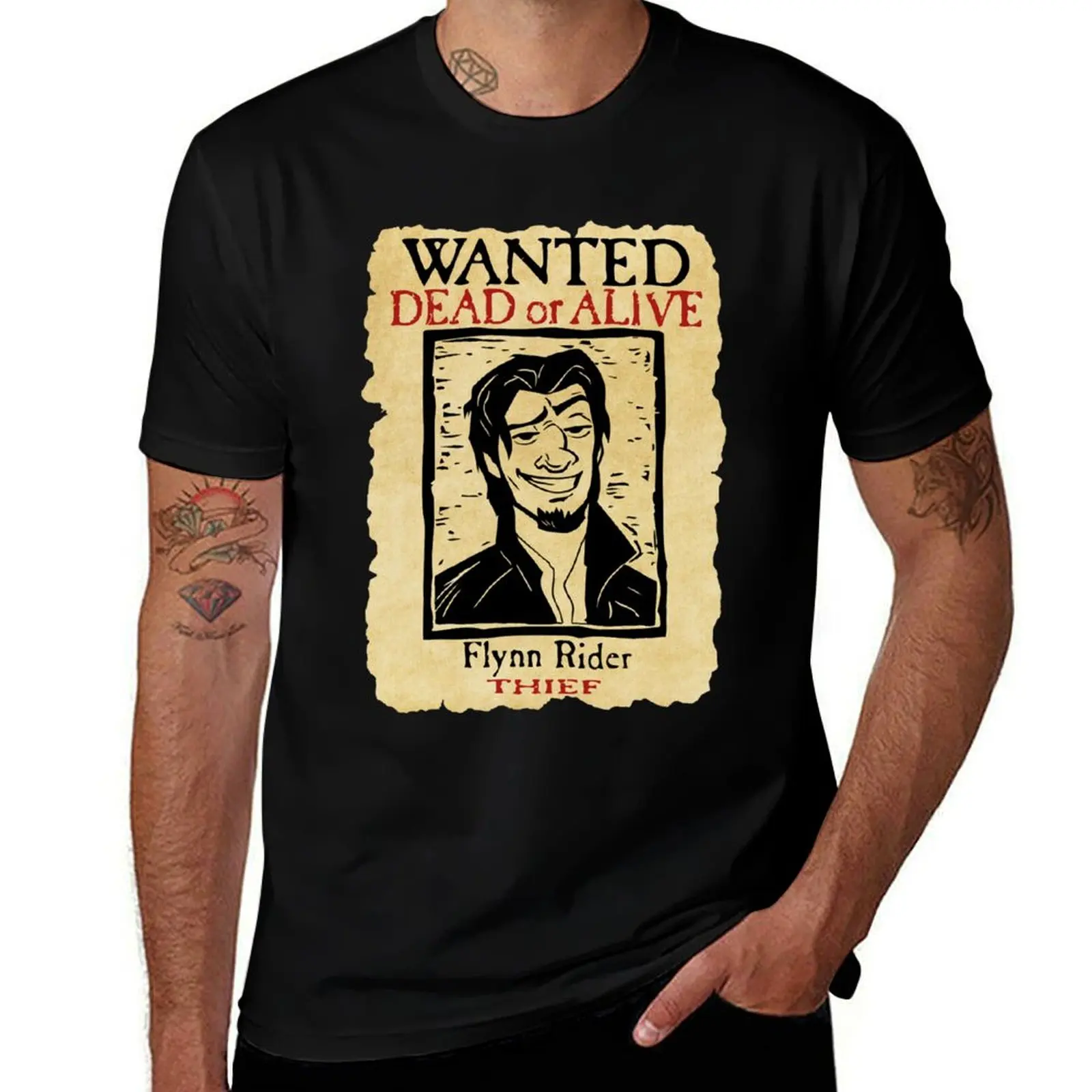 

Wanted Flynn Rider Broken Nose T-Shirt All Match Print Short Sleeve Top