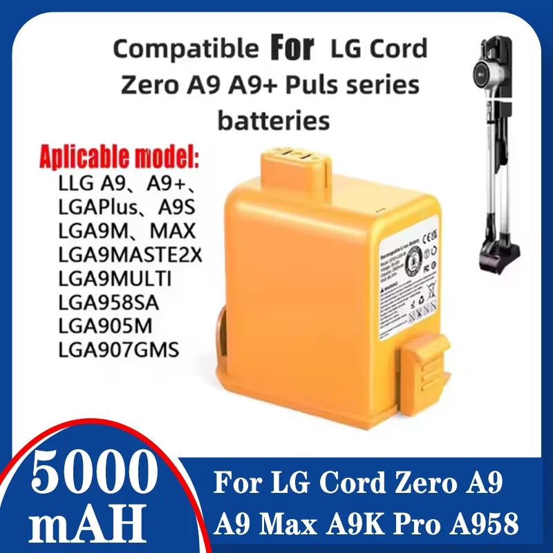 Сменный аккумулятор емкостью 5000 мАч, совместимый шнур LG Zero EAC63382204 A9, A9S, P9, A9K-CORE, A9MAX, A9T-Ultra, A9K-PRO, A9N, A9M, A9 Plus