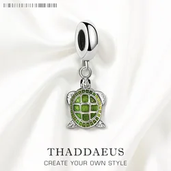 Green Turtle Charm Pendants For Women Men Brand New 925 Sterling Silver Cute Ocean Jewelry