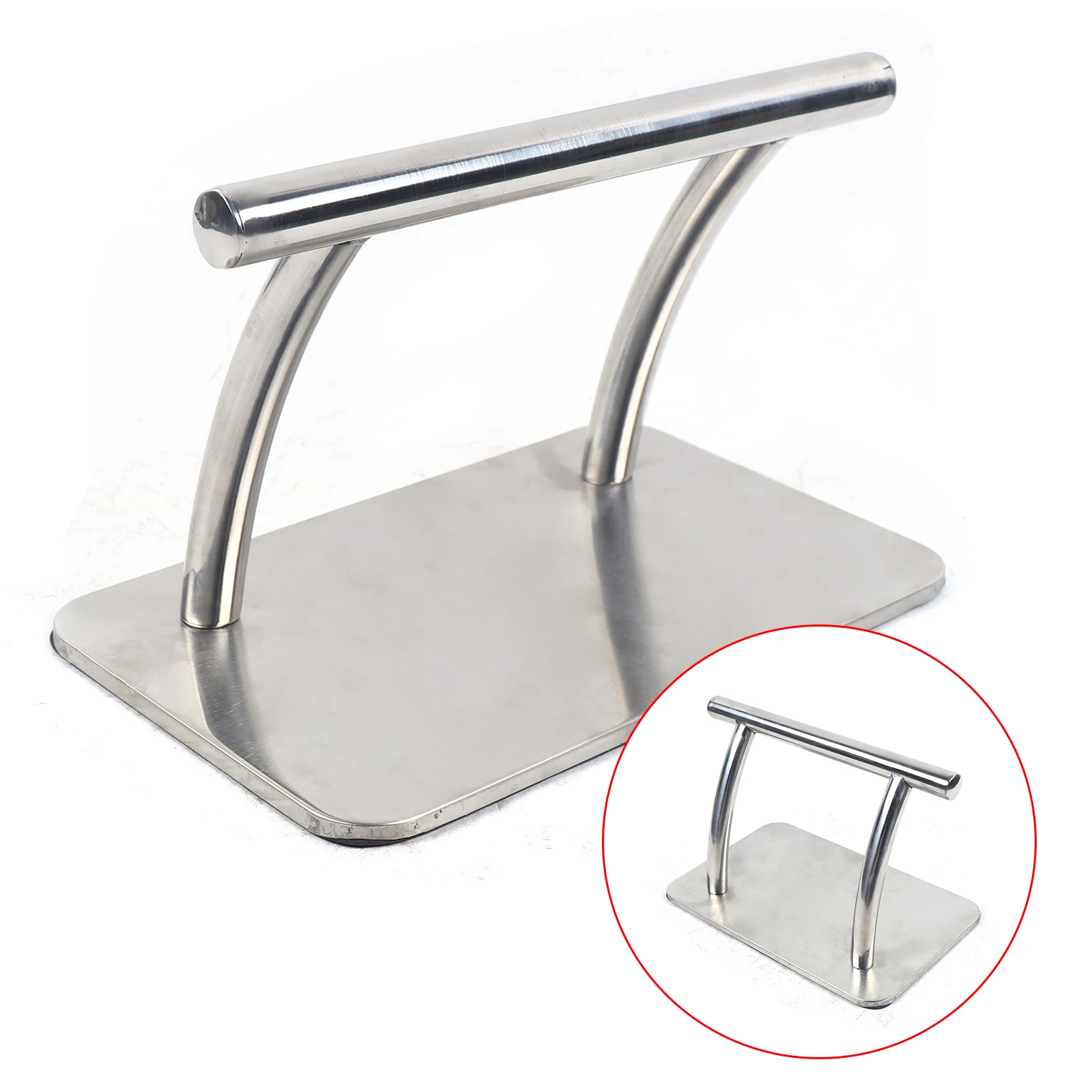 Reposapiés de acero inoxidable para silla de peluquería, reposapiés para salón de belleza, accesorios de Pedal, taburete para barbería
