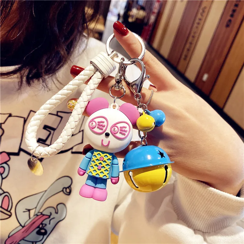 المرأة نظارات المفاتيح لطيف دمية عيد الميلاد السنة الجديدة متعة سعيد مهرج سلاسل المفاتيح حقيبة قلادة تسلية كيرينغ بارك غرامة هدية