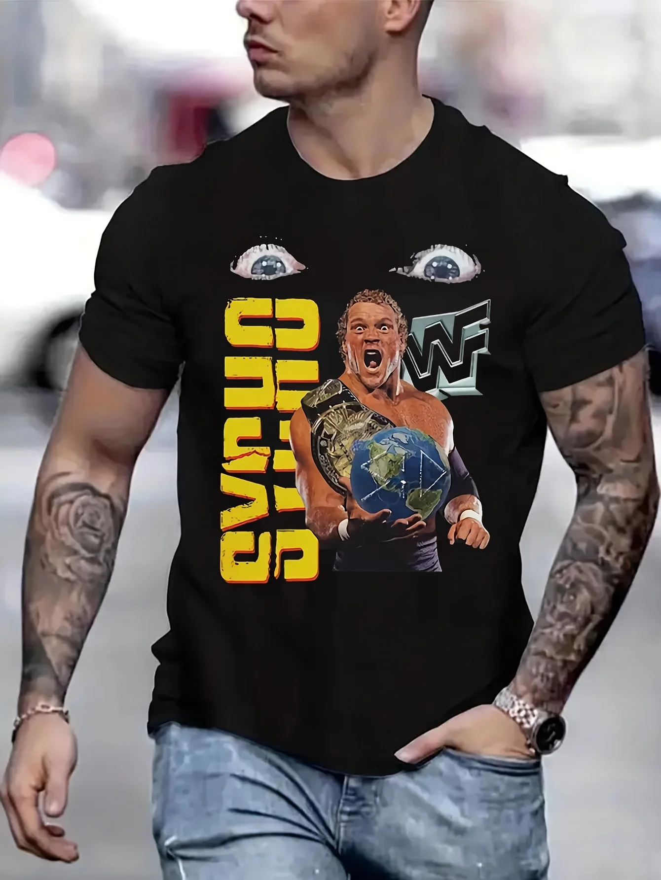 Psycho Sid Vicious Wrestling Legend T-Shirts Funny Shirt Graphic T Shirts Anime Men T shirt Printed T-Shirt B5024254