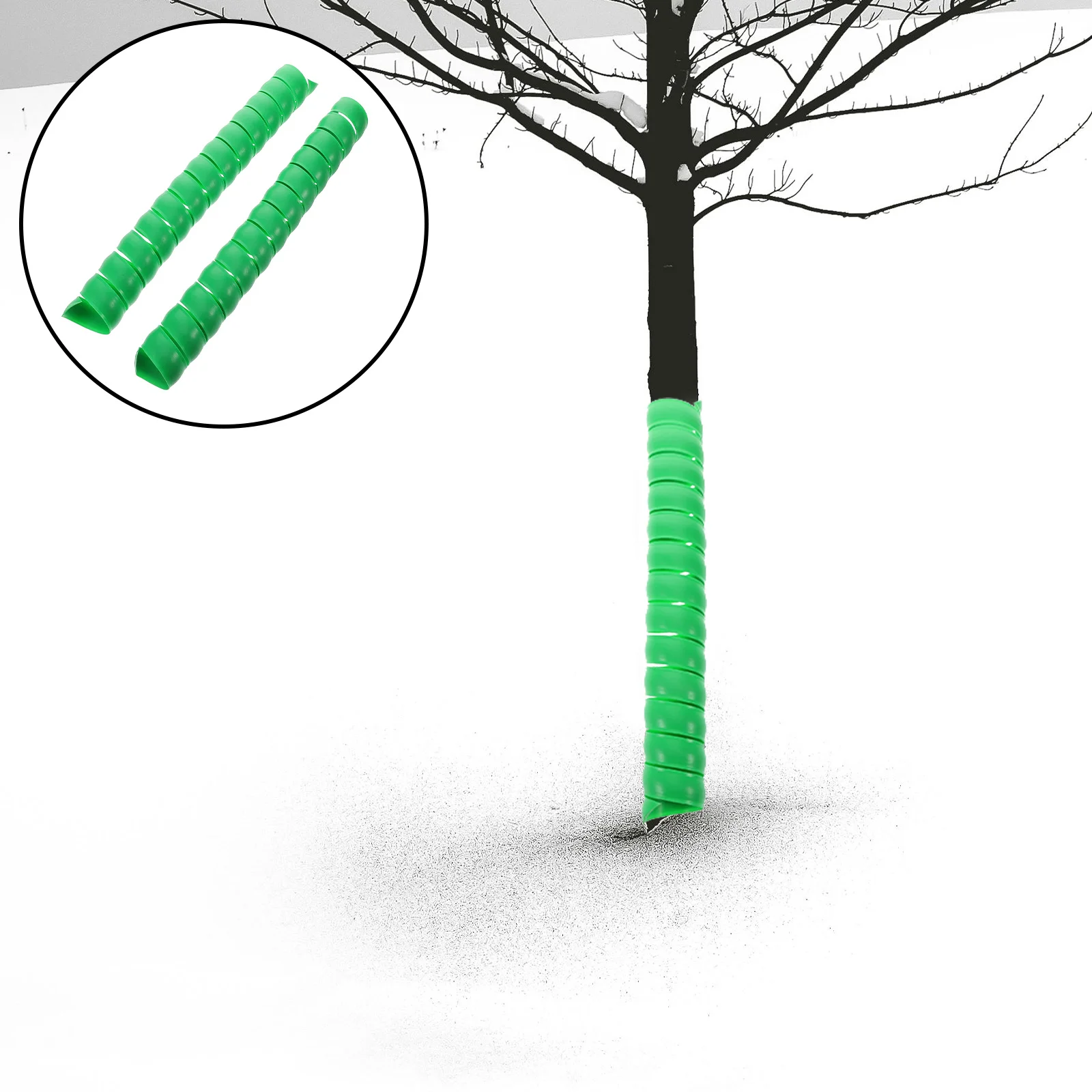 

2Pcs Tree Trunk Protector Spiral Plastic Tree Guards Sapling Bark Protector Tube Deer Rabbit Chewing Barrier Plants Covers
