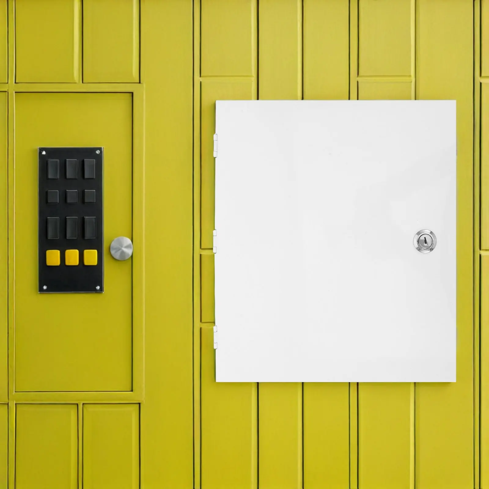 

Lockable Hollow Pattern Electric Box Cover Plate Stainless Steel Weatherproof Decorative Outlet Cover Panel for Junction Boxes