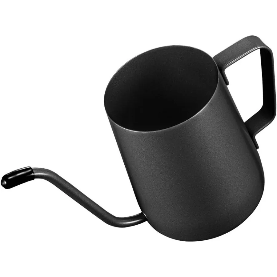 Pour Over Kettle with Gooseneck Long Narrow Drip Spout for Precision Coffee Brewing and Tea Infusion 12 Oz 350ML Black CeramicL