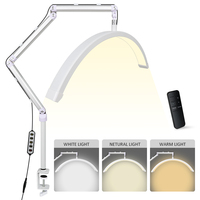 2,800 Lumens 40W LED Task Lamp 3200K-7000K 23 inch LED Half Moon Light with Remote Control for Makeup Studios Salons Nails