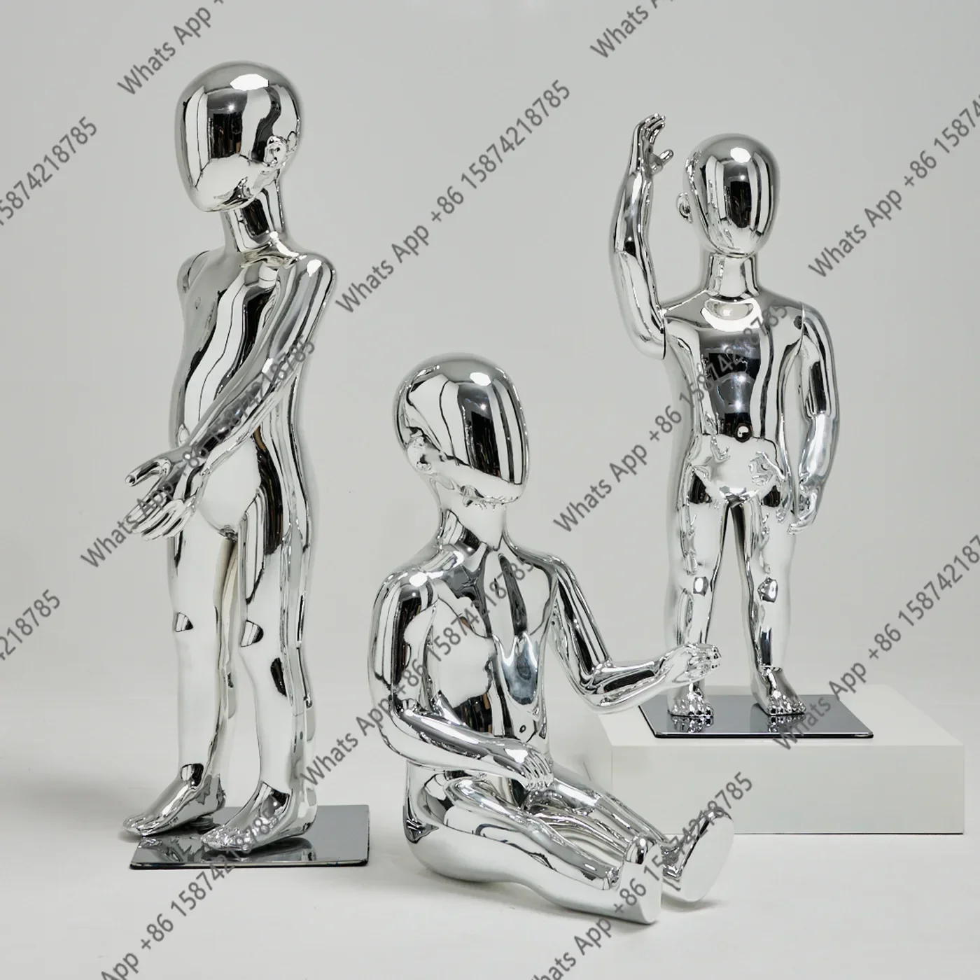 67 N Clothing Store Children's Model Eye-catching Fashion Gold Full Body Women's Wedding Store Adult Clothing Model Display Pr