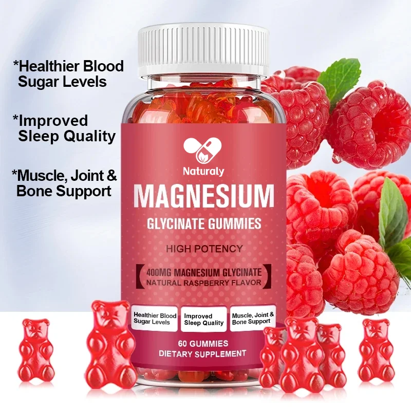 Magnesium Glycinate 400mg Supplement for Natural Sleep Support Bone Health Immunity Mood Support Heart Health & Muscle Recovery