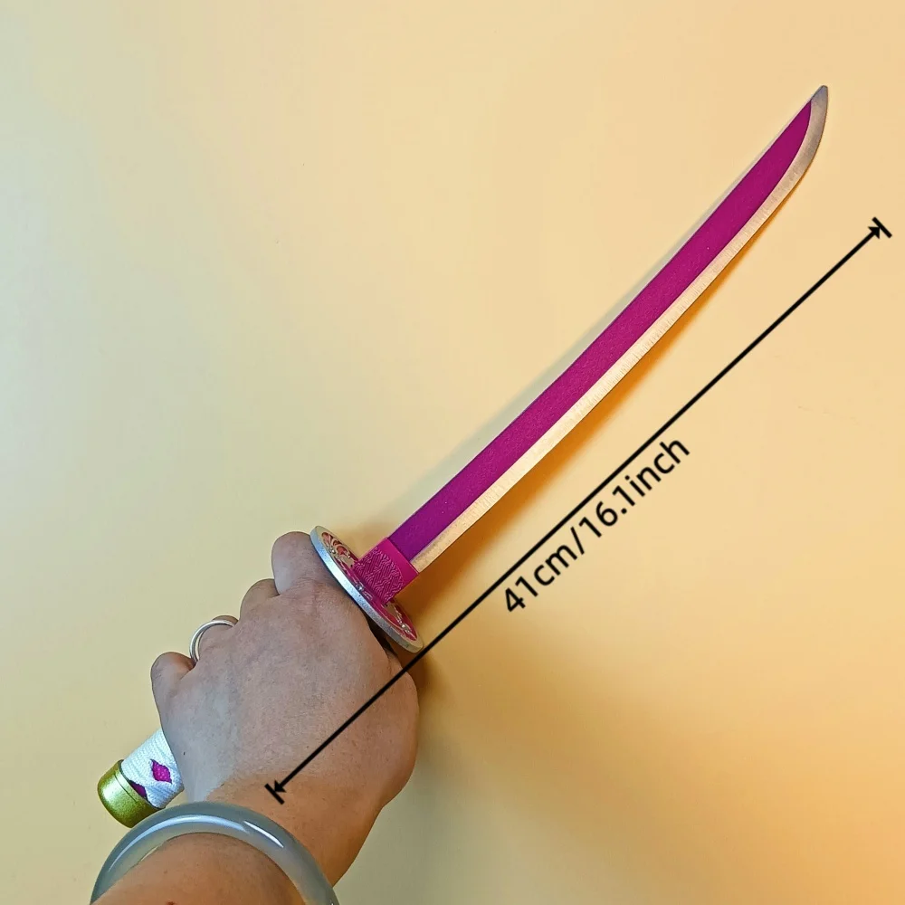 16인치 42cm 카타나 진짜 일본 카타나 사무라이 플라스틱 칼 닌자 검 애니메이션 코스프레 소품 닌자 칼 날카롭지 않은 장난감 선물