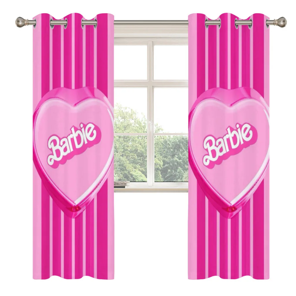 Barbie Hot Pink Blackout Curtains For Living room Bedroom