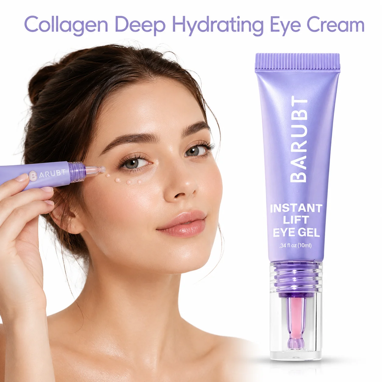 Collagen Deep Hydrating Eye Cream Firming Moisturizing Care for Puffiness Eye Bags Crow Feet and Dry Under Eye Skin