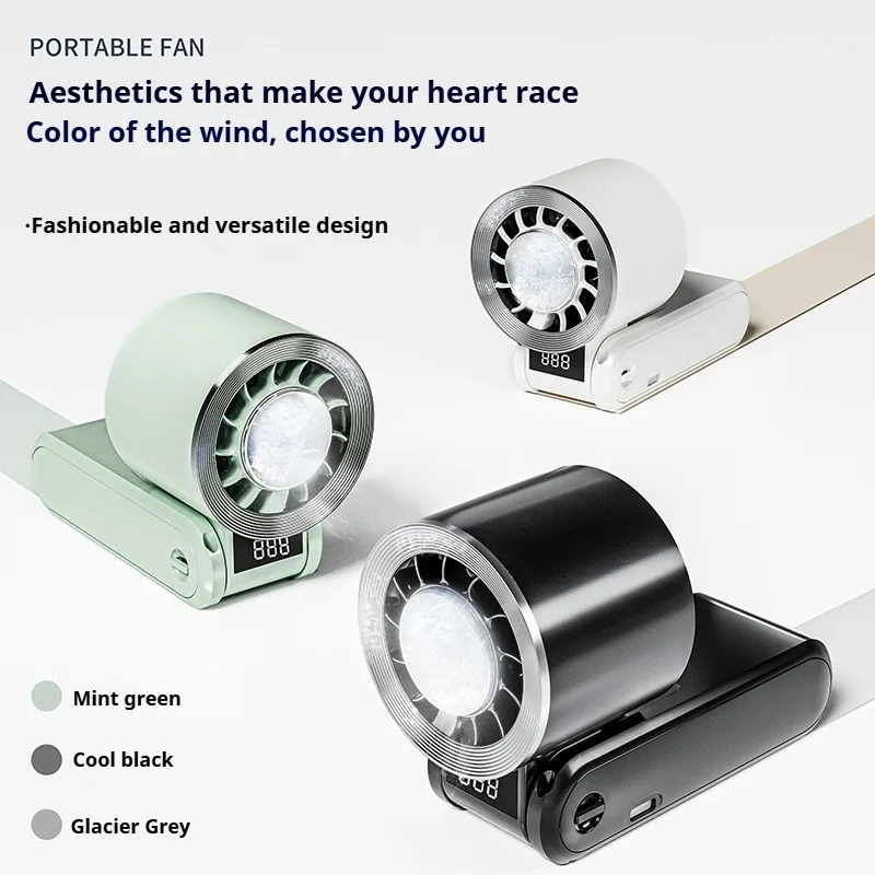 3600mAh pliable haute vitesse sac de glace ventilateur semi-conducteur réfrigération pliant cou ventilateurs été extérieur Usb Portable Mini