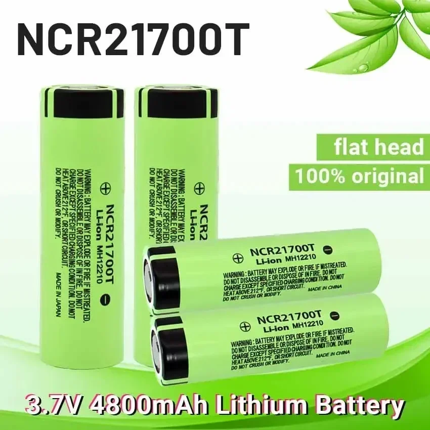 21700 NCR21700T Lithium Rechargeable Battery 4800mAh 3.7 V 40A High-discharge Battery High-drain Li-ion Battery