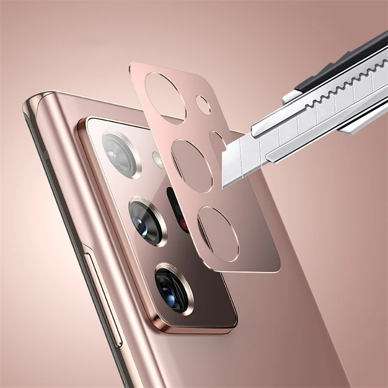 Camera Protector for Samsung Note 20 Ultra Metal Rear Lens Protection Ring Case Cover Tempered Glass Film for Galaxy S20+ Ultra