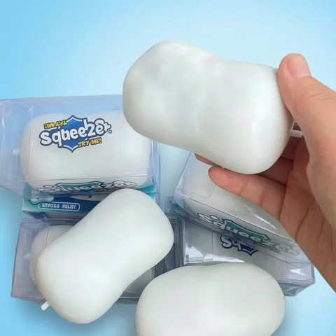 Crunchy Squishy Soap Ball Crunchy Soap Ball Crispy Squishy Stress Ball Fidget Toy Squeeze Butter Stick Blocks Filled ASMR Anti Stress Toys for Adults Gift