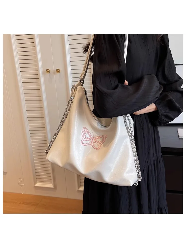 Simple Large Capacity High-grade Bag Shoulder Crossbody Bag Lightweigh Shoulder Summer Solid Color Women's Tote Bag Bow