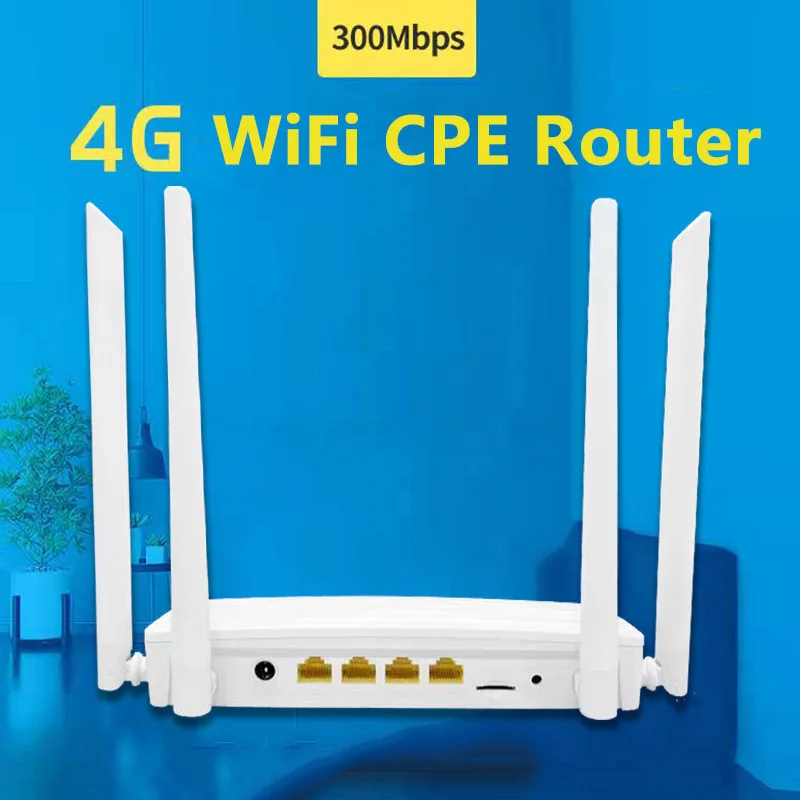 4G wifi router CPE SIM card Hotspot CAT4 32 users RJ45 WAN LAN wireless modem LTE router