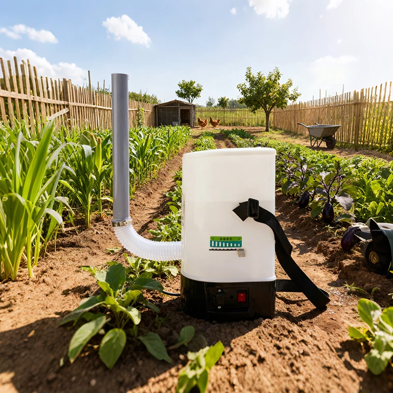 Mesin Penyemprot Serbuk Pertanian 8L Baterai Lithium 14AH Portabel Ringan Elektrik Untuk Pengendalian Hama Kebun Pertanian